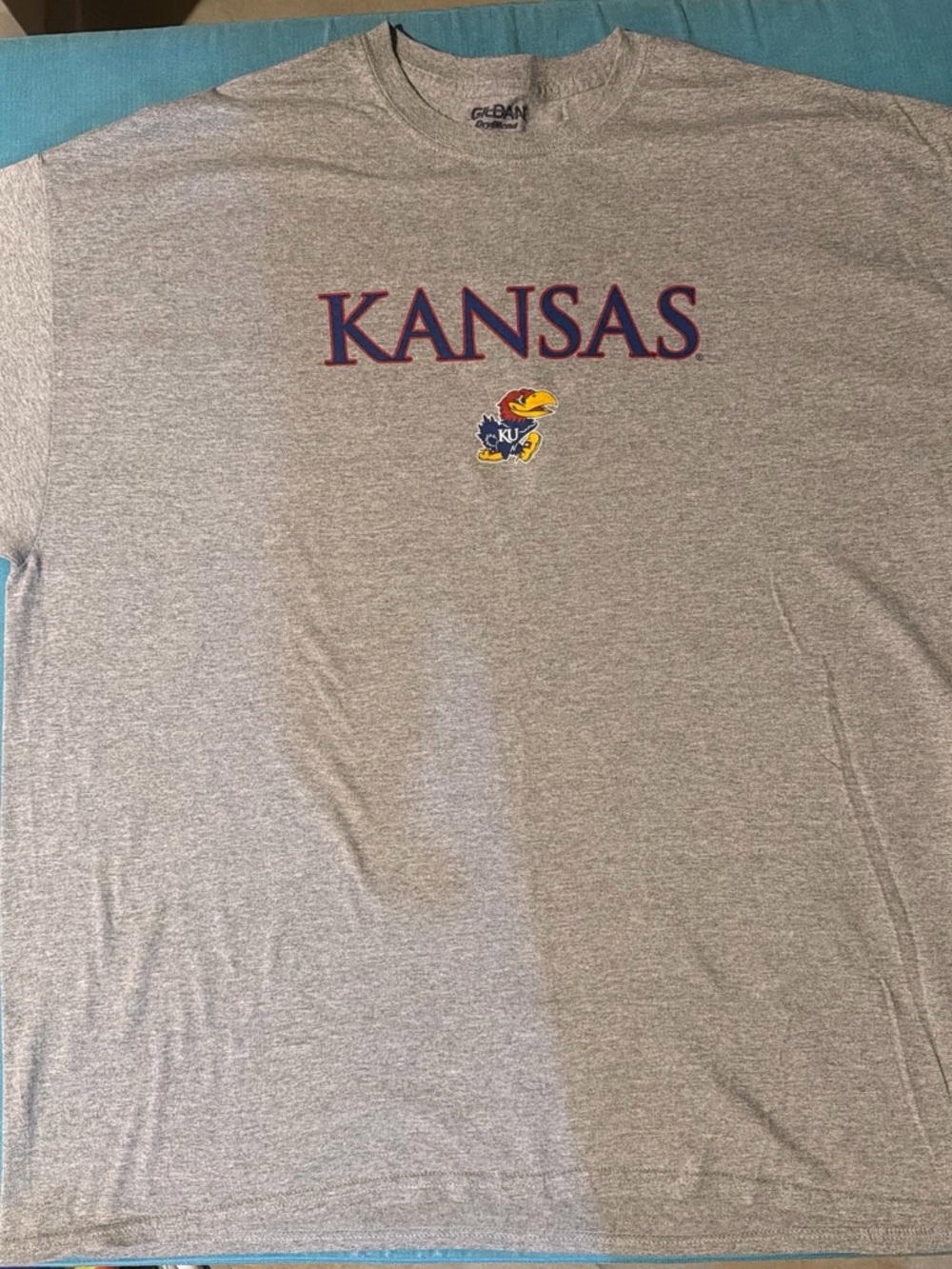Kansas Jayhawks Gildan Heather Gray Men's T-Shirt